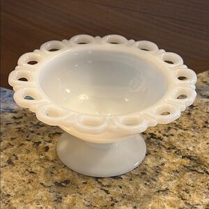 Anchor Hocking Vintage Milk Glass Candy Dish (Large)